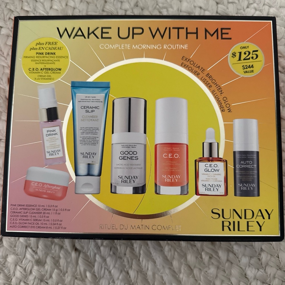 Sunday Riley Wake Up With Me Skincare Set